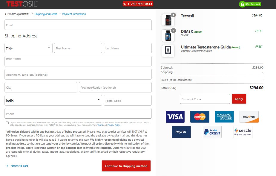 testosil-order-page